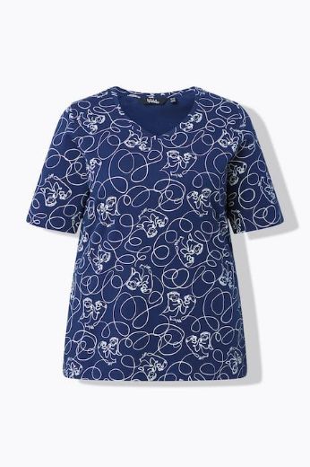 Plus size veliki brojevi Majica kratkih rukava V izreza za punije