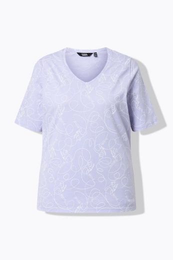 Plus size veliki brojevi Majica kratkih rukava V izreza za punije