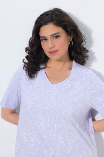 Plus size veliki brojevi Majica kratkih rukava V izreza za punije