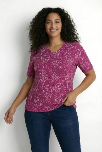 Plus size veliki brojevi Majica kratkih rukava V izreza za punije