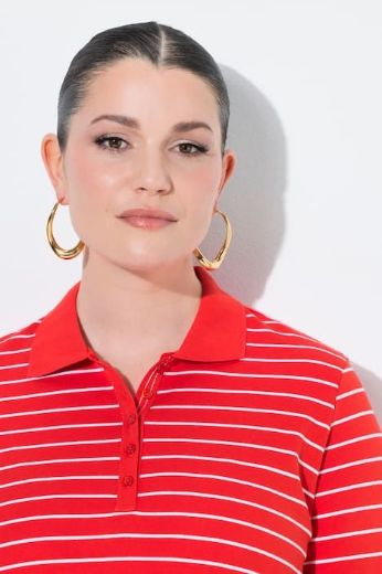 Plus size veliki brojevi Majica kratkih rukava pamučna s kragnom za punije