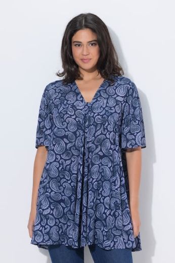 Plus size veliki brojevi Tunika kratkih rukava A kroja za punije