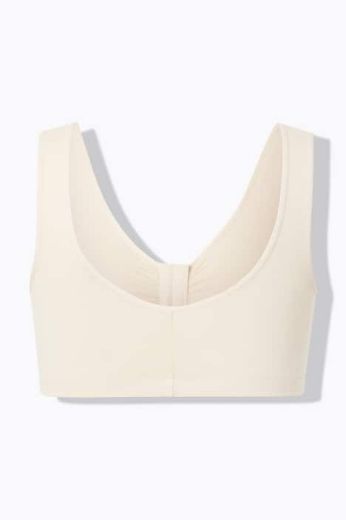 Plus size veliki brojevi Korzet na kopčanje s prijeda pamučni za punije