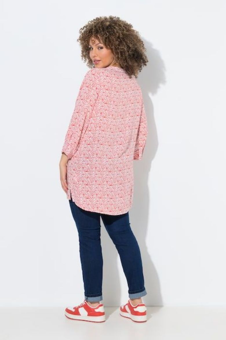 Plus size veliki brojevi Tunika poludugih rukava s izrezom za punije