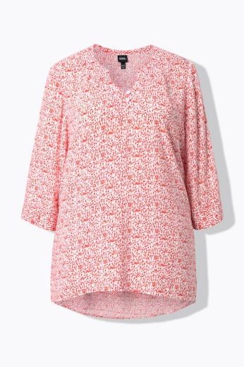 Plus size veliki brojevi Tunika poludugih rukava s izrezom za punije