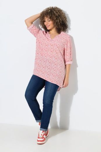 Plus size veliki brojevi Tunika poludugih rukava s izrezom za punije