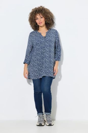 Plus size veliki brojevi Tunika poludugih rukava s izrezom za punije