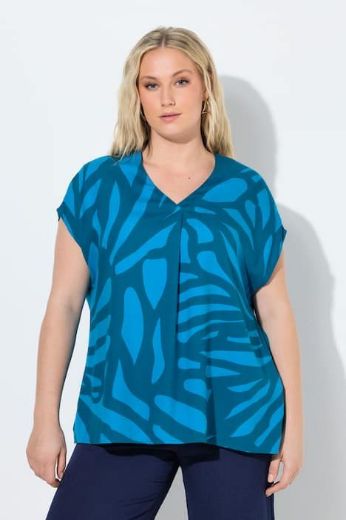 Plus size veliki brojevi Tunika kratkih rukava šireg kroja za punije