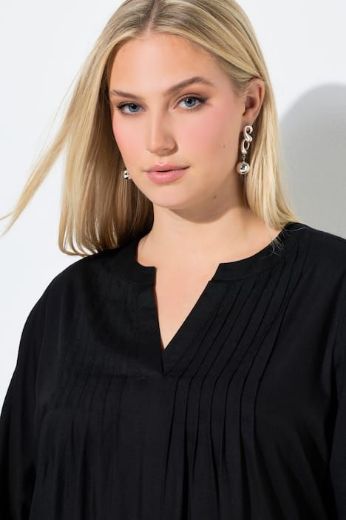 Plus size veliki brojevi Bluza 3/4 rukavi s naborima za punije