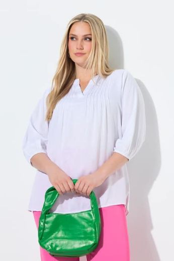 Plus size veliki brojevi Bluza 3/4 rukavi s naborima za punije