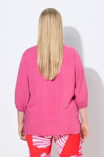 Plus size veliki brojevi Bluza 3/4 rukavi s naborima za punije