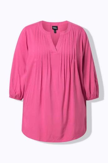 Plus size veliki brojevi Bluza 3/4 rukavi s naborima za punije