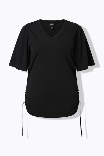 Plus size veliki brojevi Majica kratkih rukava V izreza za punije