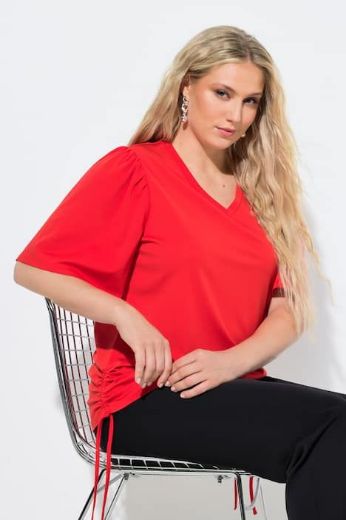 Plus size veliki brojevi Majica kratkih rukava V izreza za punije