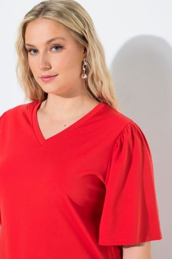 Plus size veliki brojevi Majica kratkih rukava V izreza za punije