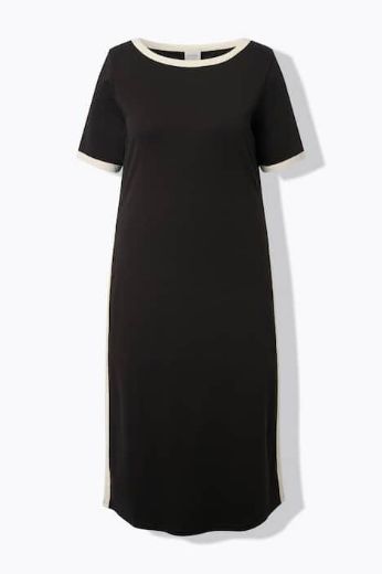 Plus size veliki brojevi Haljina bez rukava s ukrasnim obrubom za punije