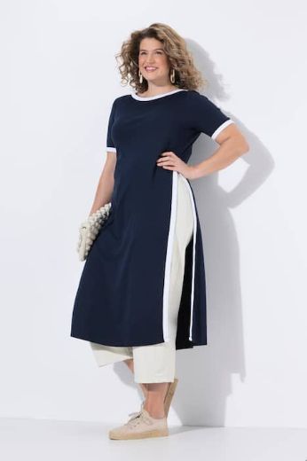 Plus size veliki brojevi Haljina bez rukava s ukrasnim obrubom za punije