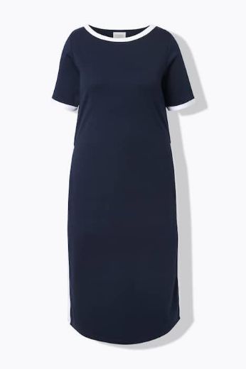 Plus size veliki brojevi Haljina bez rukava s ukrasnim obrubom za punije