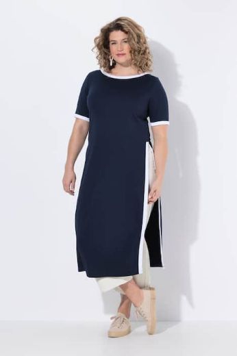 Plus size veliki brojevi Haljina bez rukava s ukrasnim obrubom za punije