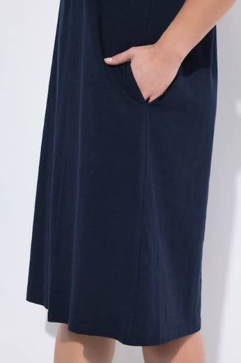 Plus size veliki brojevi Haljina midi kratkih rukava za punije