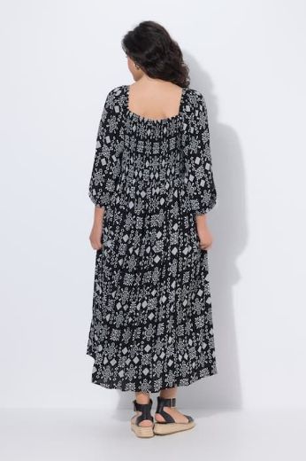 Plus size veliki brojevi Haljina midi 3/4 rukavi za punije