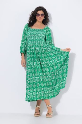 Plus size veliki brojevi Haljina midi 3/4 rukavi za punije