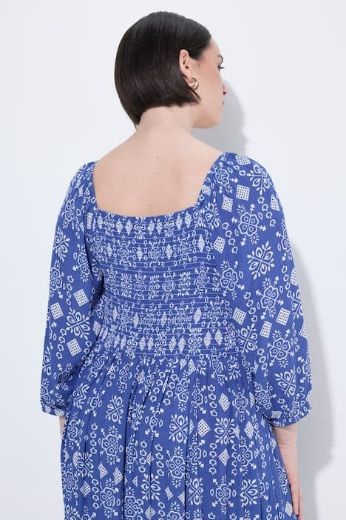 Plus size veliki brojevi Haljina midi 3/4 rukavi za punije