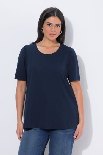 Plus size veliki brojevi Majica kratkih rukava A kroja okruglog izreza za punije