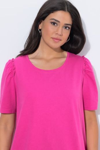 Plus size veliki brojevi Majica kratkih rukava A kroja okruglog izreza za punije