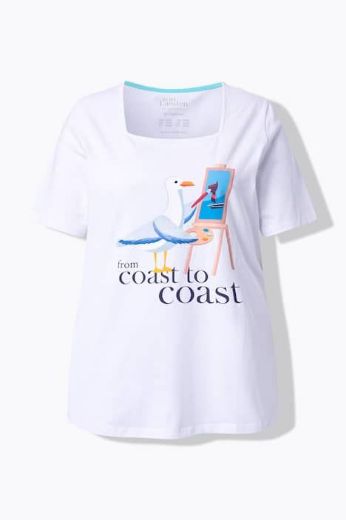 Plus size veliki brojevi Majica kratkih rukava četvrtasti izrez za punije