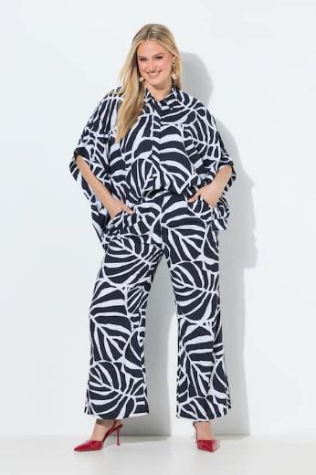 Plus size veliki brojevi Hlače širokih nogavica elastičnog struka za punije