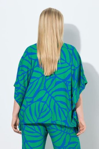 Plus size veliki brojevi Bluza 3/4 rukava šireg kroja s kragnom za punije