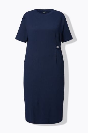 Plus size veliki brojevi Haljina midi kratkih rukava za punije