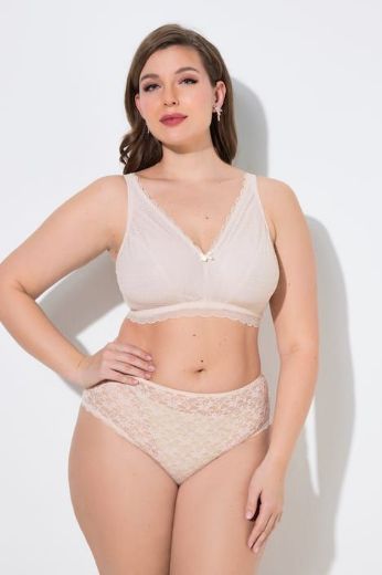 Plus size veliki brojevi Grudnjak bez žice s dodatkom čipke za punije