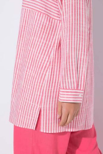 Plus size veliki brojevi Bluza od mješavine lana dužeg kraja za punije