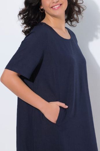 Plus size veliki brojevi Haljina midi kratkih rukava A kroja za punije