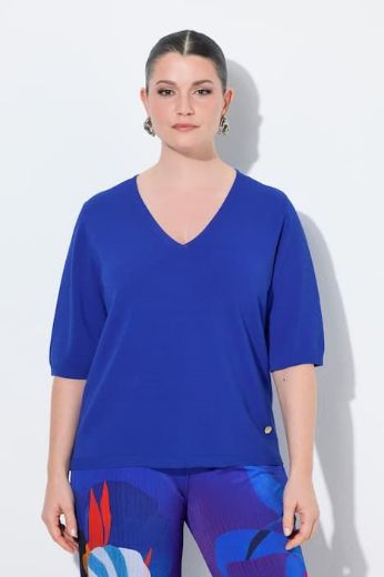 Plus size veliki brojevi Pulover polu rukava V ovratnika za punije