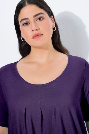 Plus size veliki brojevi Majica s naborima duži model za punije