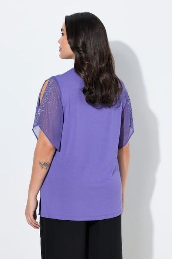 Plus size veliki brojevi Bluza svečana s ukrasima na rukavima za punije