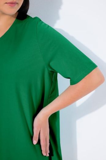 Plus size veliki brojevi Majica V izreza A kroja kratkih rukava za punije