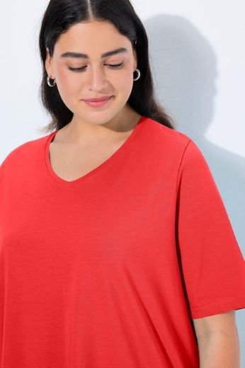 Plus size veliki brojevi Majica V izreza A kroja kratkih rukava za punije