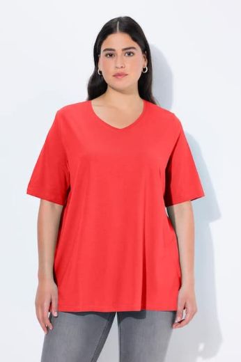 Plus size veliki brojevi Majica V izreza A kroja kratkih rukava za punije