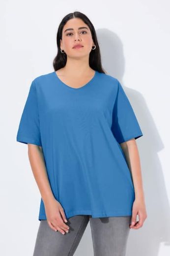 Plus size veliki brojevi Majica V izreza A kroja kratkih rukava za punije