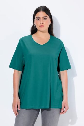 Plus size veliki brojevi Majica V izreza A kroja kratkih rukava za punije