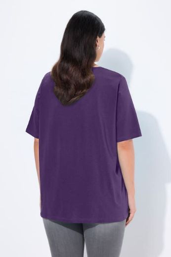 Plus size veliki brojevi Majica V izreza A kroja kratkih rukava za punije
