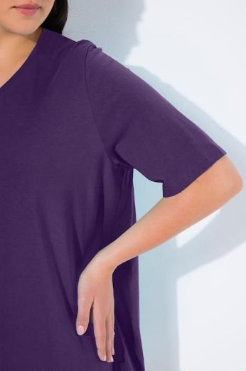 Plus size veliki brojevi Majica V izreza A kroja kratkih rukava za punije