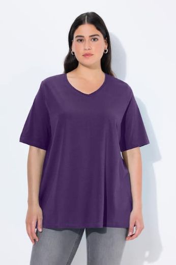 Plus size veliki brojevi Majica V izreza A kroja kratkih rukava za punije
