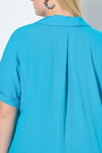 Plus size veliki brojevi Haljina kratkih rukava A kroja za punije