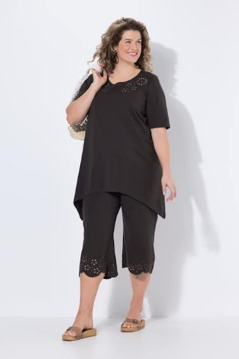 Plus size veliki brojevi Majica kratkih rukava asimetrična s ukrasnim vezom za punije