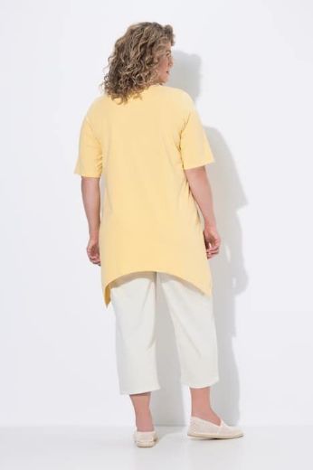 Plus size veliki brojevi Majica kratkih rukava asimetrična s ukrasnim vezom za punije